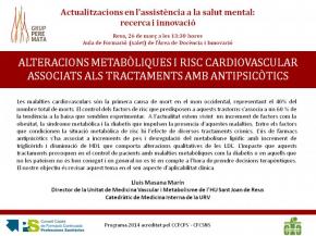 Alteracions metabliques i risc cardiovascular associats als tractaments amb antipsictics