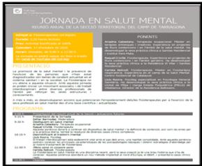Jornada en Salut Mental. Reuni anual de fisioterpia de la secci territorial del Camp de Tarragona